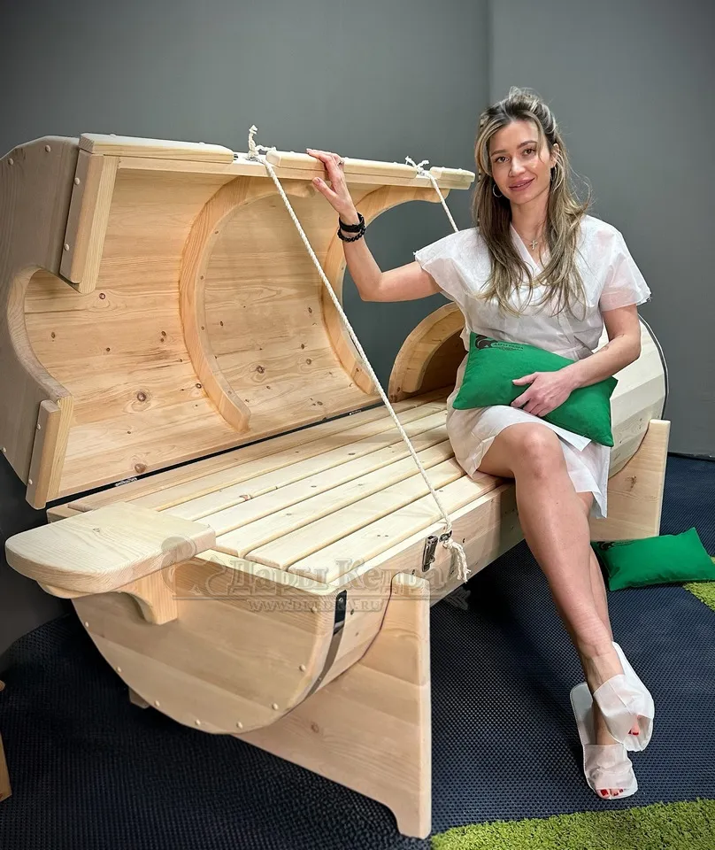 Кедровая бочка (фитобочка) горизонтальная «Профессиональная»